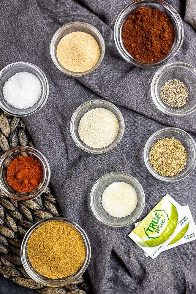 ingredients for Homemade Fajita Seasoning