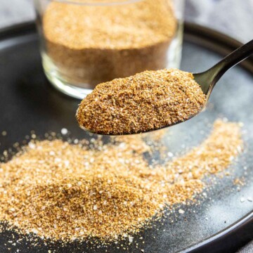 Homemade Fajita Seasoning on a spoon