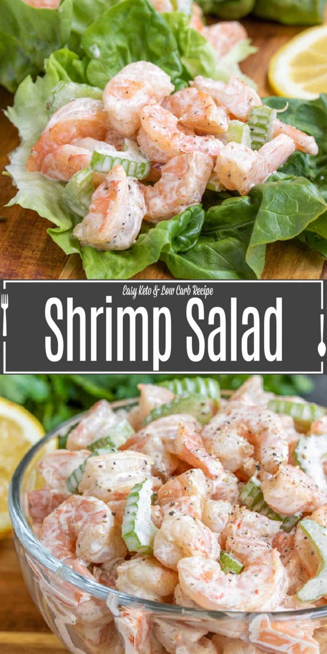 PInterest image of Shrimp Salad with title text