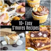 Collage of different smores recipes
