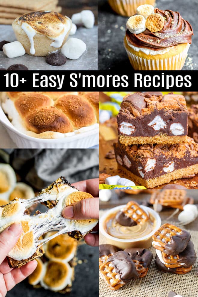 Pinterest image of The BEST S'mores Recipes with title text