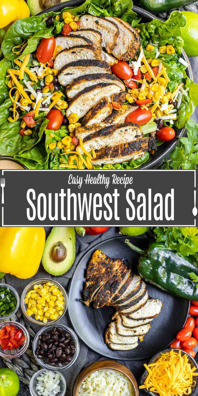 Pinterest image of Southwest Salad with title text