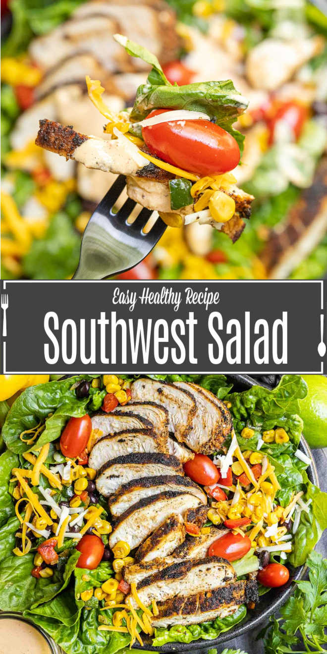 Pinterest image of Southwest Salad with title text