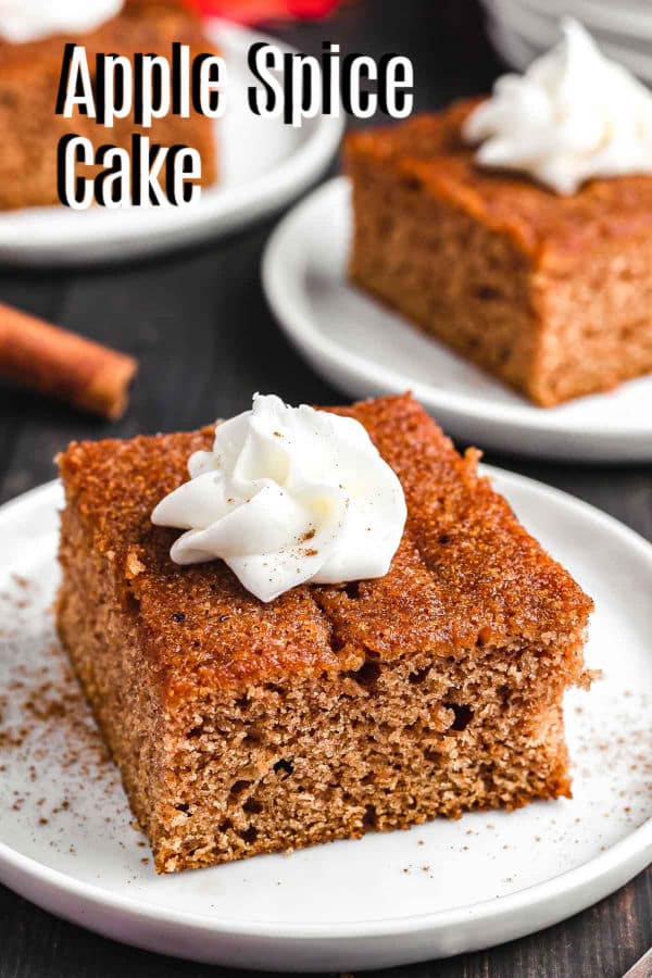 Pinterest image of Apple Spice Cake with title text