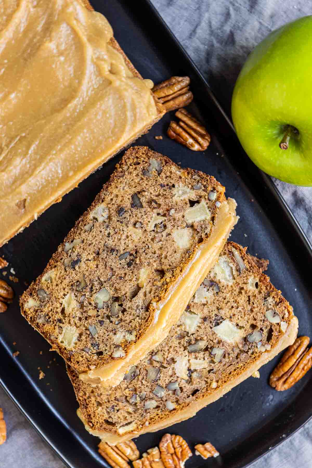Caramel Apple Bread with pecans