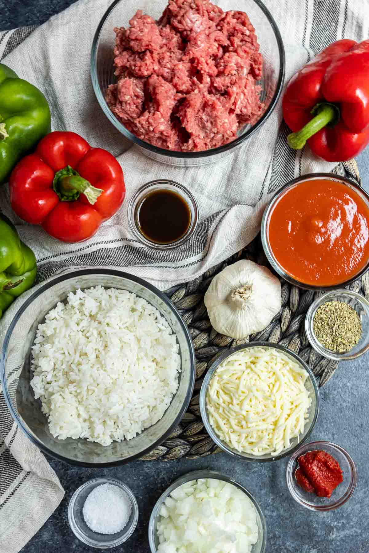 Instant Pot Stuffed Peppers ingredients