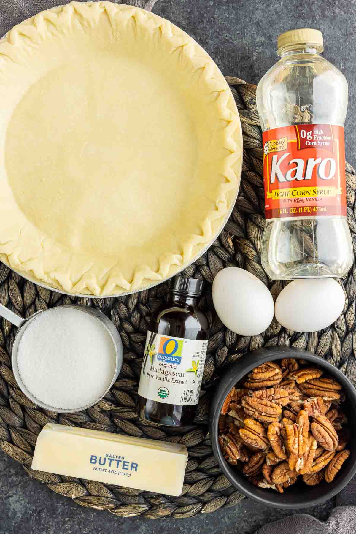 ingredients for pecan pie