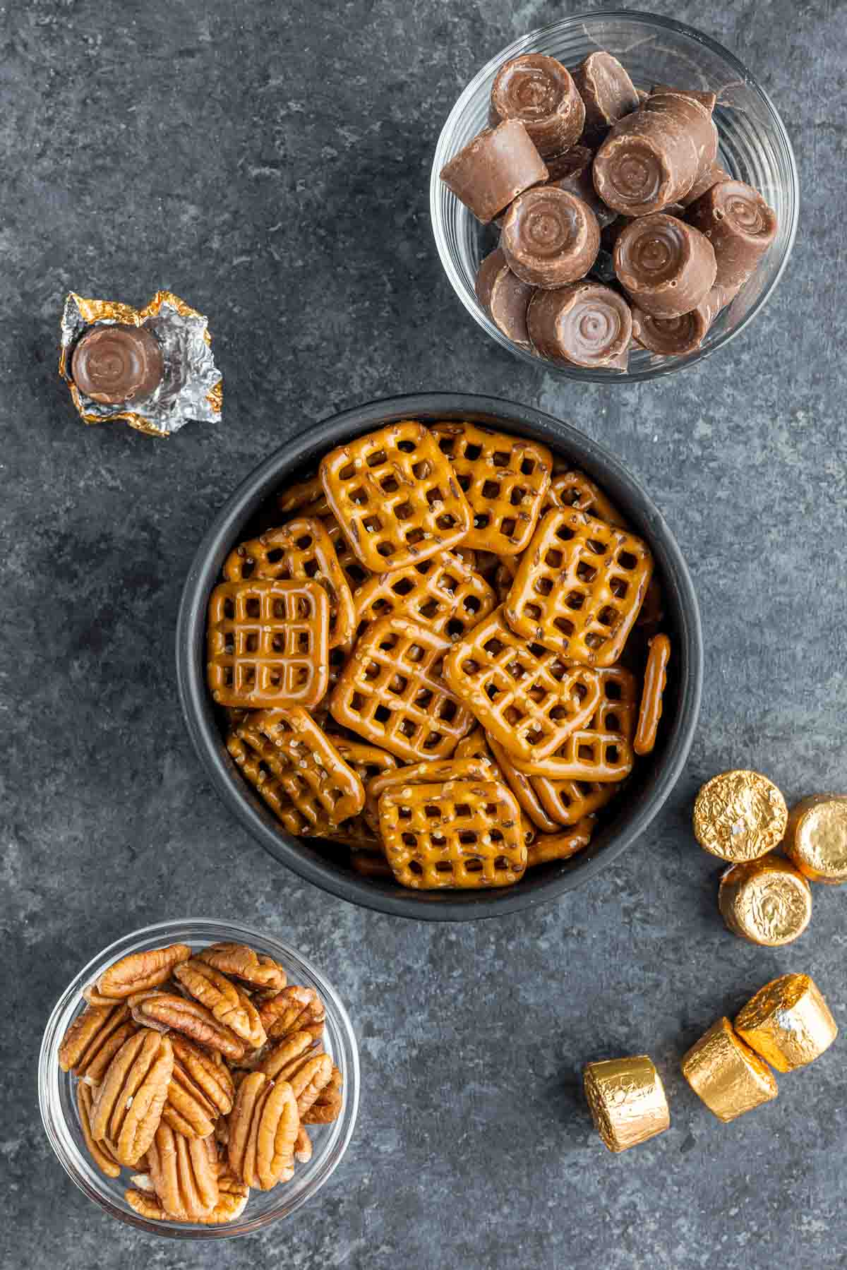 Rolo Pretzel Turtle Candy made with 3 ingredients