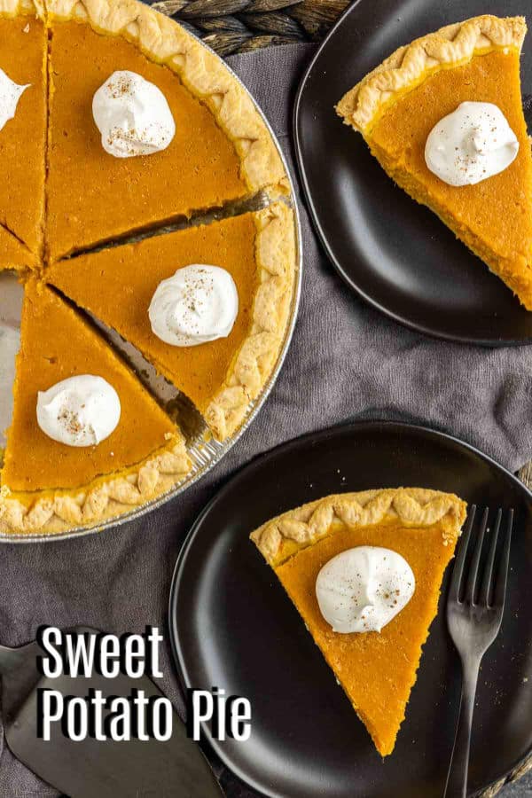 Pinterest image for Sweet Potato Pie with title text