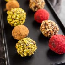 Chocolate Truffles rolled in chopped pistachio