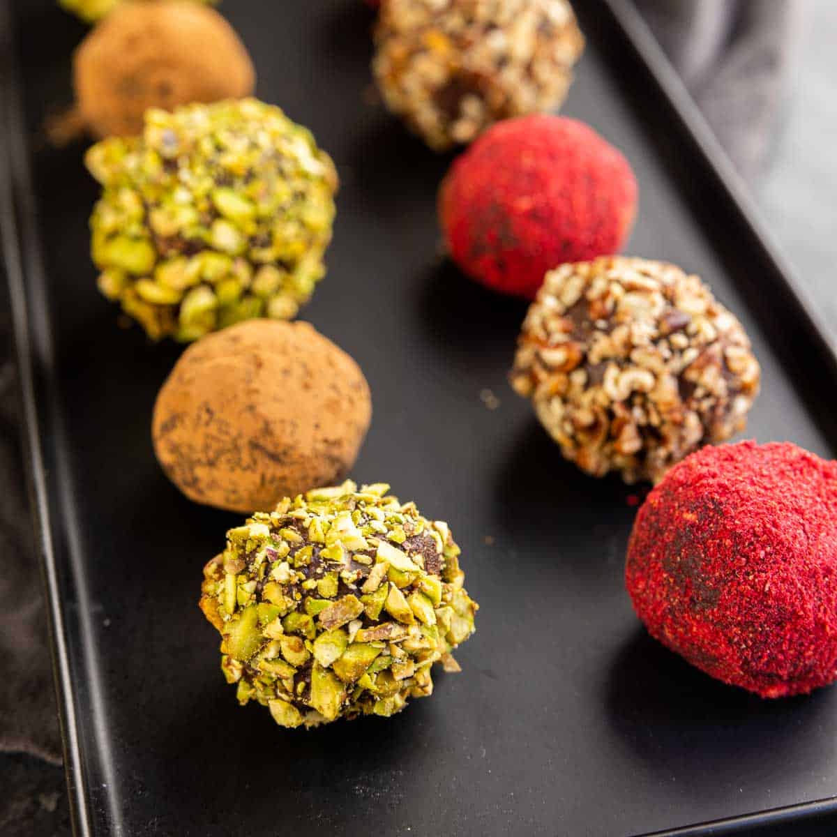 Chocolate Truffles rolled in chopped pistachio