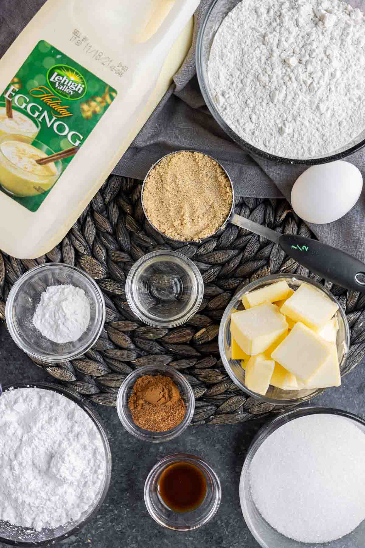 Eggnog Cookies ingredients