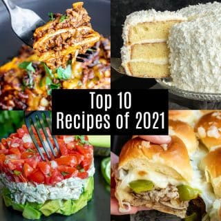 Collage of the top 10 Recipes from 2021 for homemadeinterest.com
