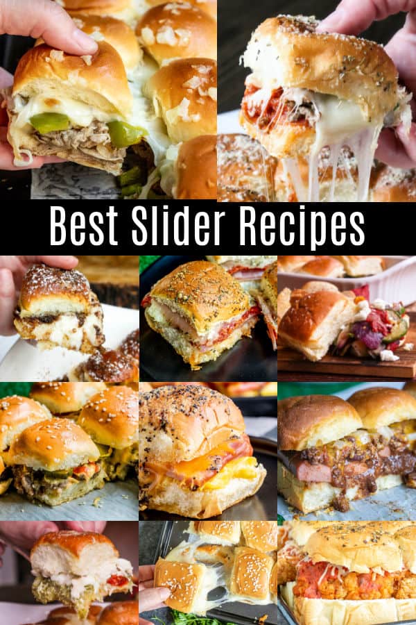 Pinterest image for The BEST Slider Recipes with title text