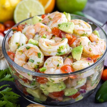 bowl with Shrimp Ceviche