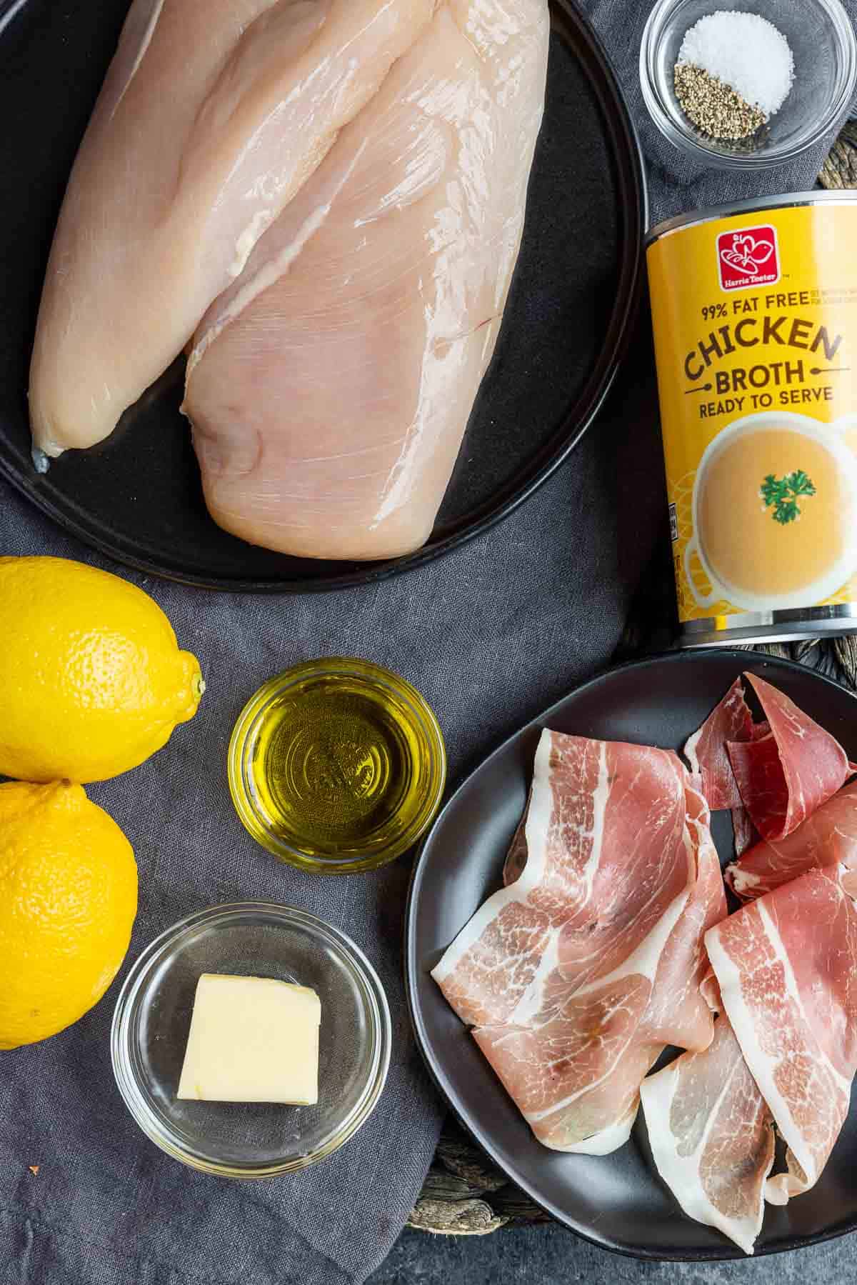 ingredients for Prosciutto Wrapped Chicken