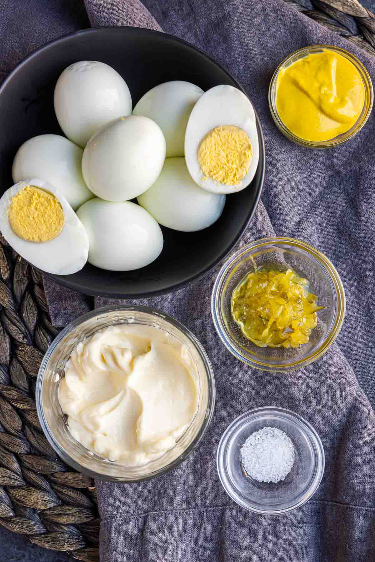 ingredients to make Southern Deviled Eggs