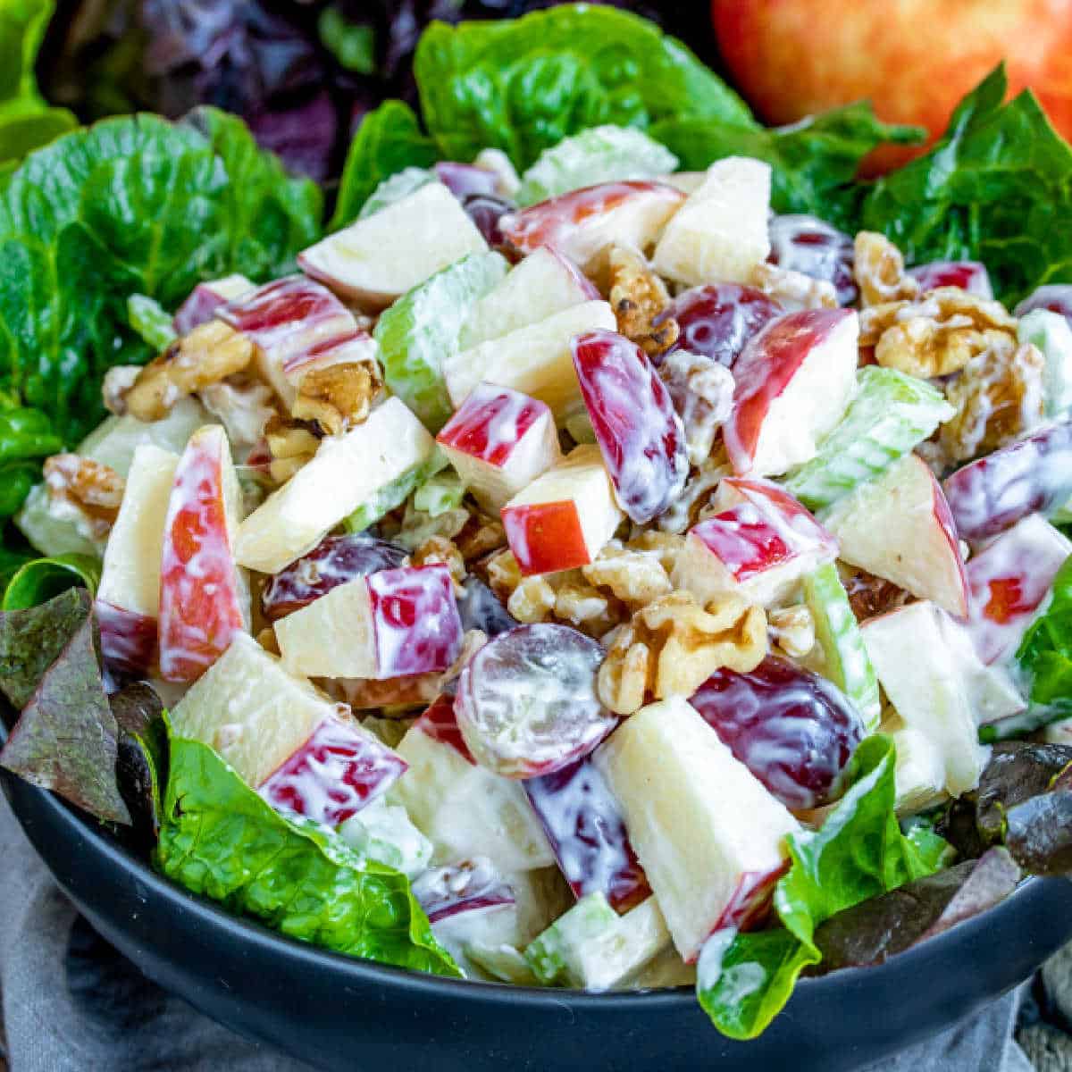 bowl filled with Waldorf Salad