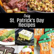 Pinterest image for Easy St. Patrick's Day Recipes with title text