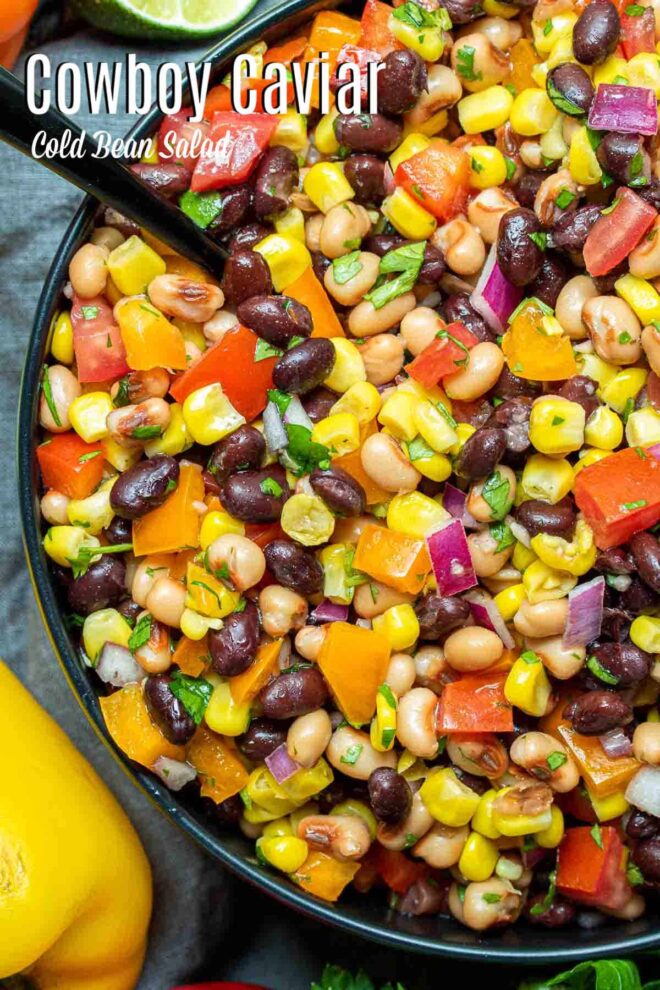 Pinterest image for Cowboy Caviar with title text