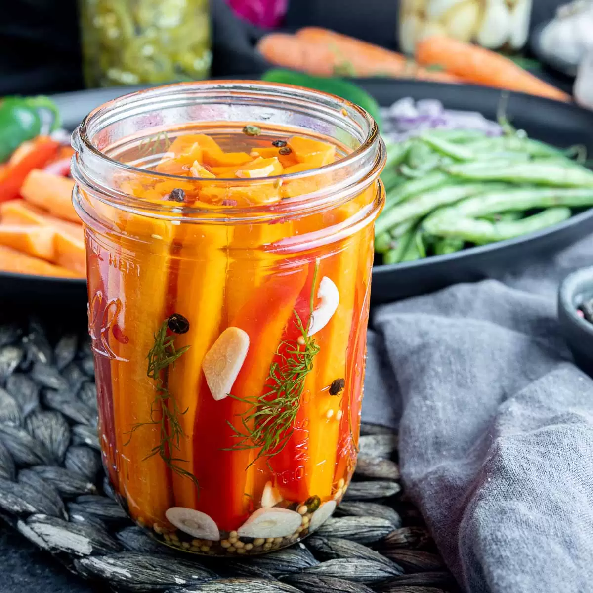 jar of Pickled Carrots