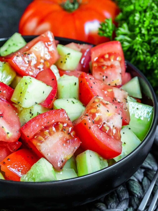 Salad with Tomatoes and Cucumbers