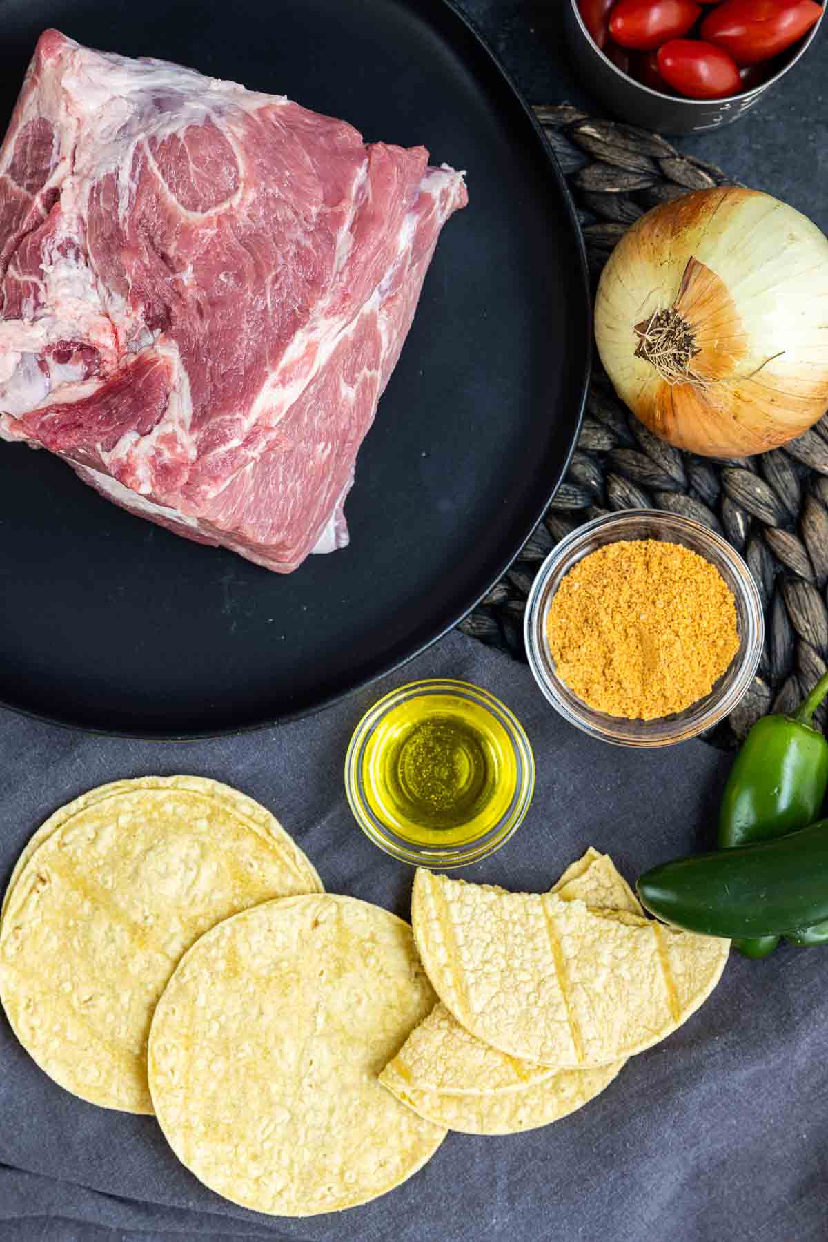 ingredients for Pulled Pork Tacos
