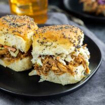 BBQ Pulled Pork Sliders on a plate