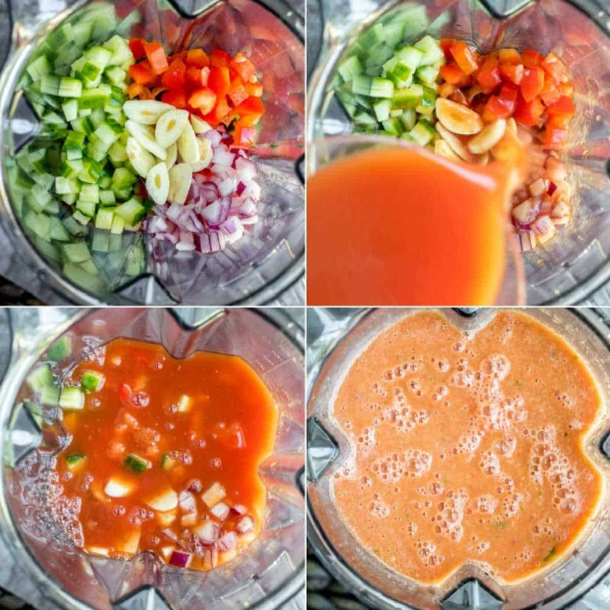 Gazpacho Soup blender steps