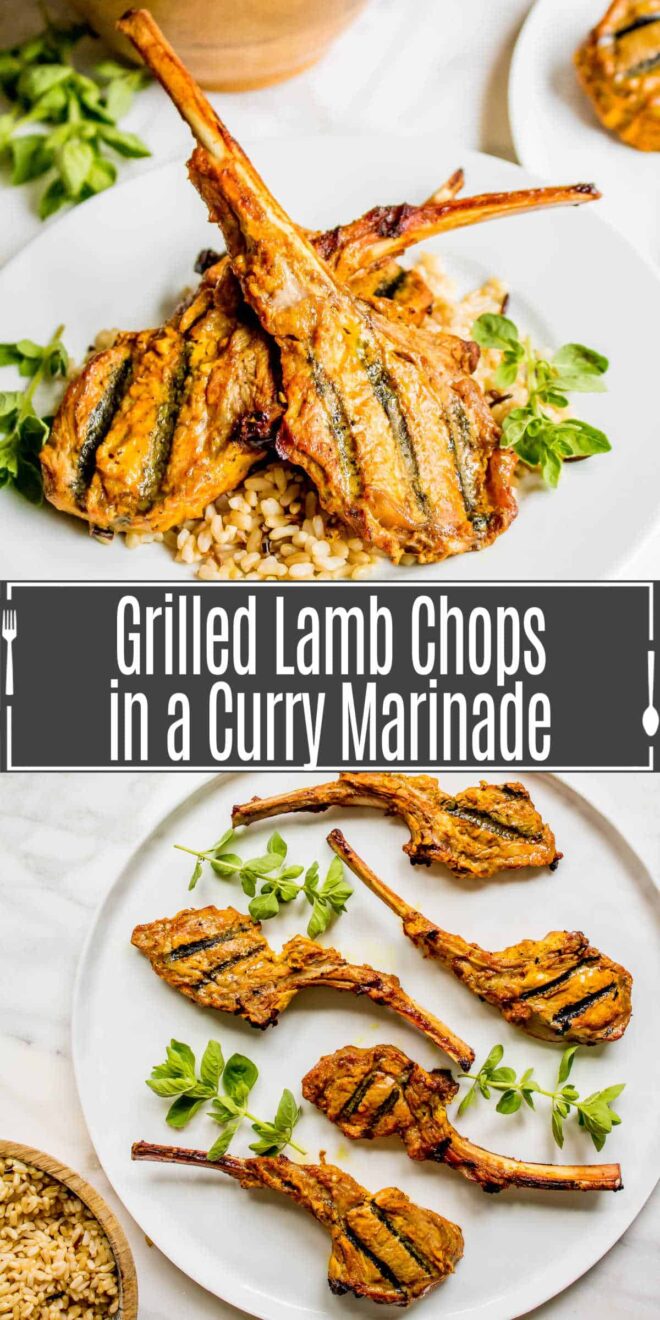 Pinterest image Tandoori Grilled Lamb Chops