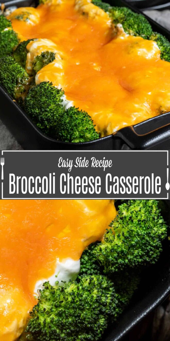 pinterest image of Broccoli Cheese Casserole