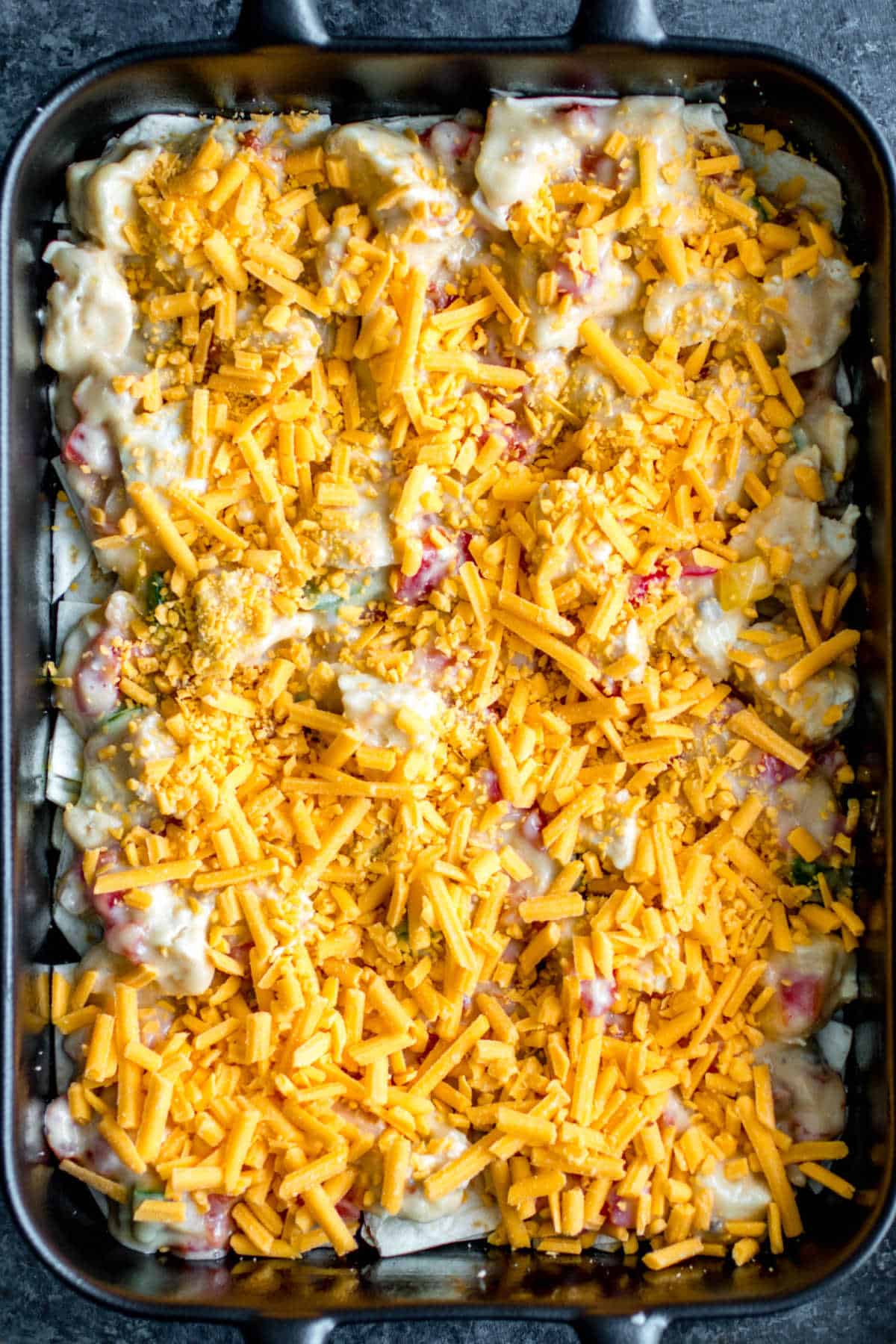 cheese layer for KING RANCH CHICKEN CASSEROLE