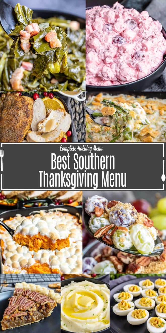 Pinterest image for Best Southern Thanksgiving Menu