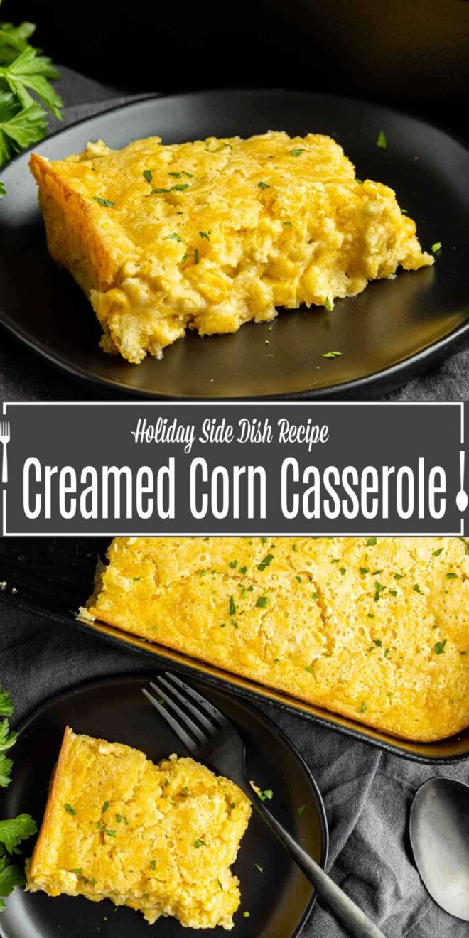 pinterest of Creamed Corn Casserole