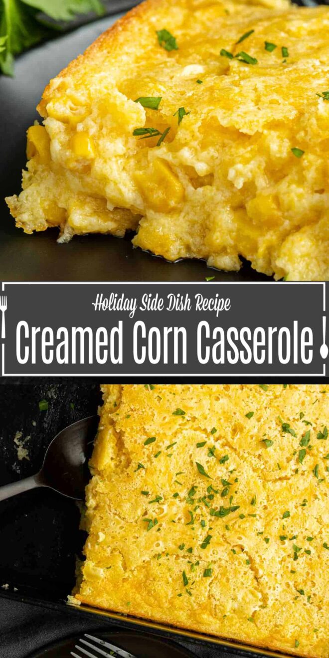 pinterest of Creamed Corn Casserole