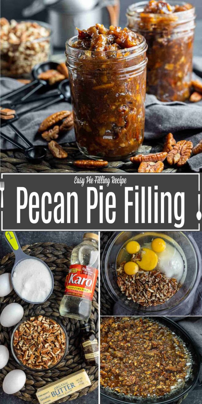 pinterest image of Pecan Pie Filling