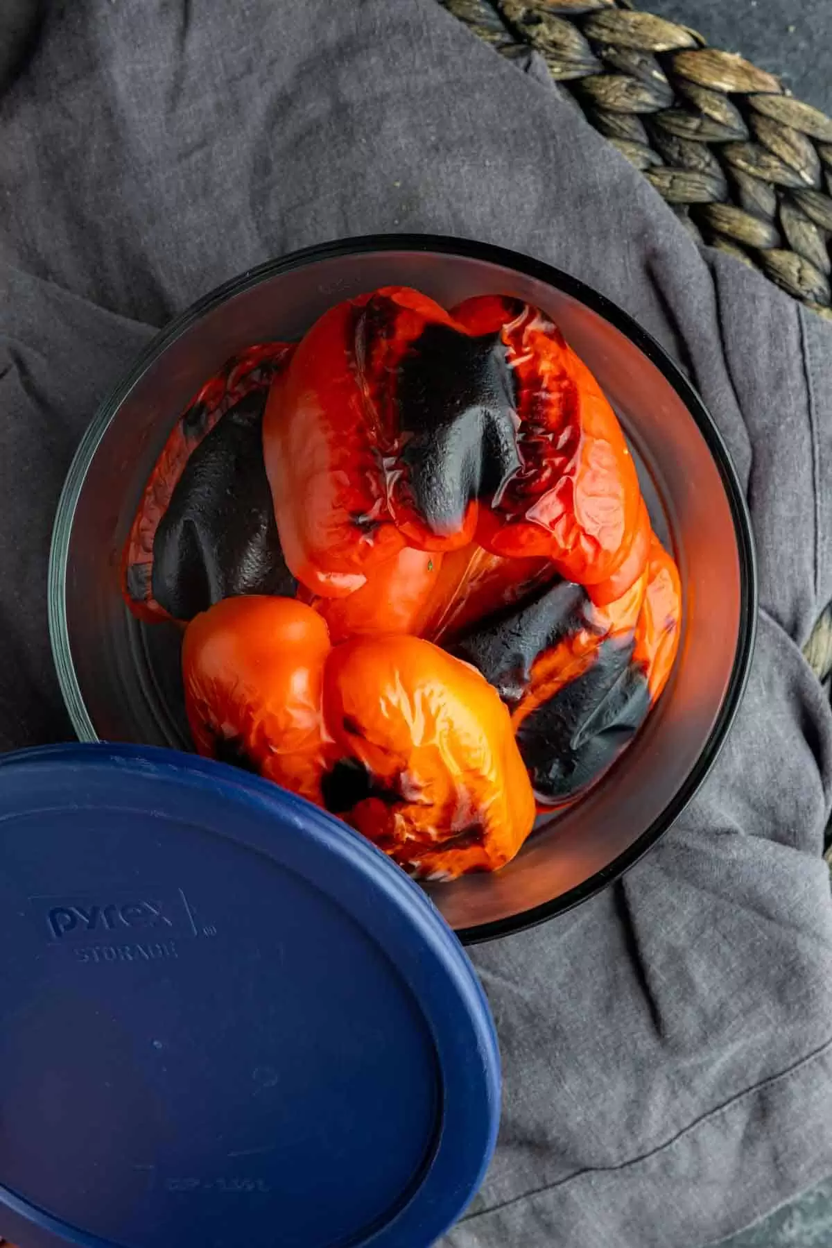Roasting a Red Pepper and removing the skin