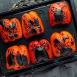 Roasting a Red Pepper in the oven on a sheet pan