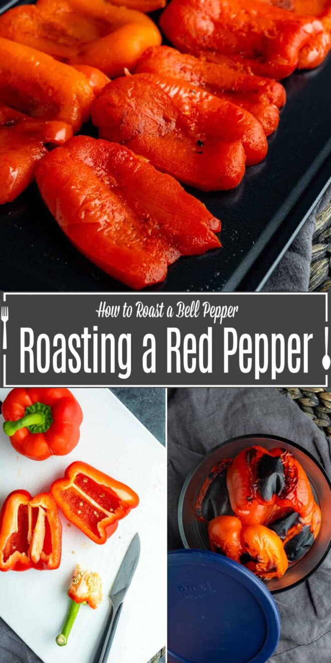 pinterest image of Roasting a Red Pepper