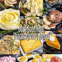 Best Southern Thanksgiving Menu items in a collage