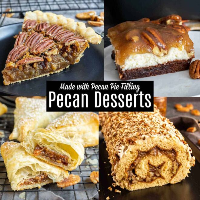 featured image with pecan desserts made with pie filling