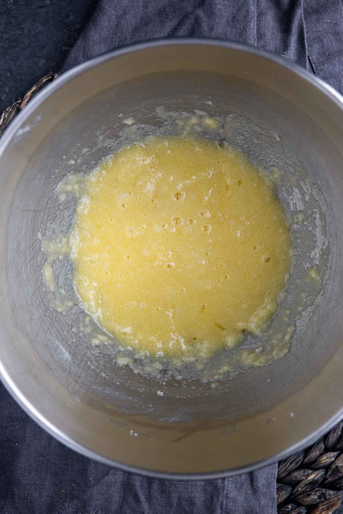 Ranger Cookies dough with beaten eggs