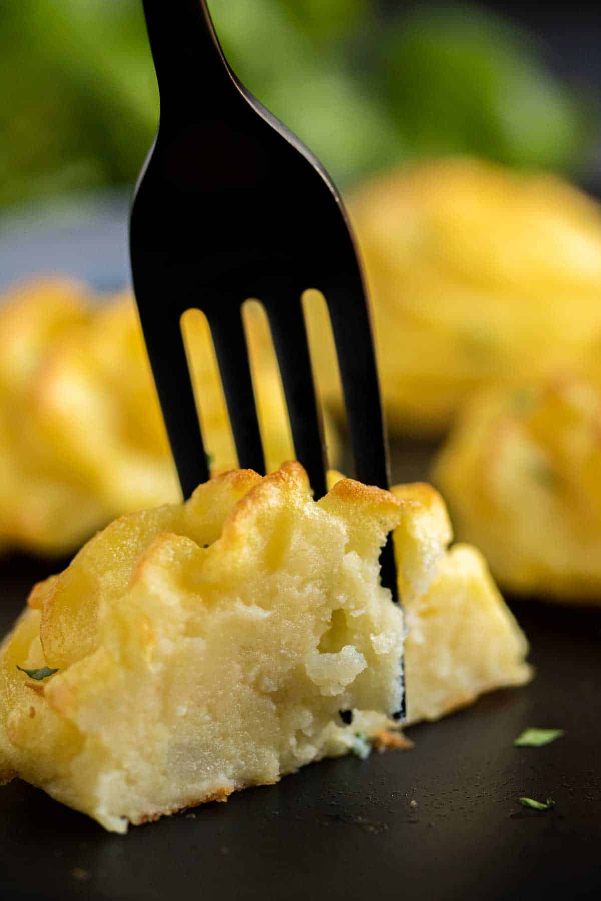 black fork in Duchess Potatoes