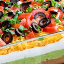 7 Layer Dip recipe with refried beans