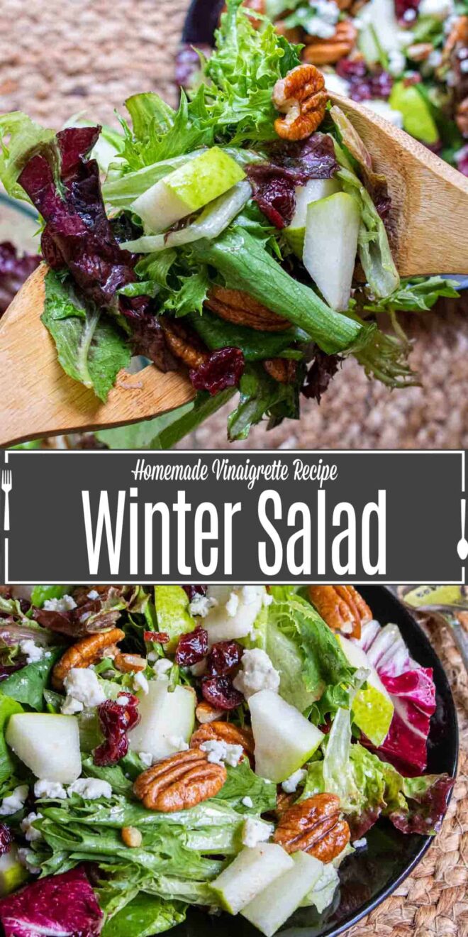 pinterest image of winter salad