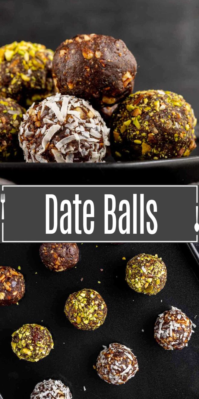 pinterest image of date balls