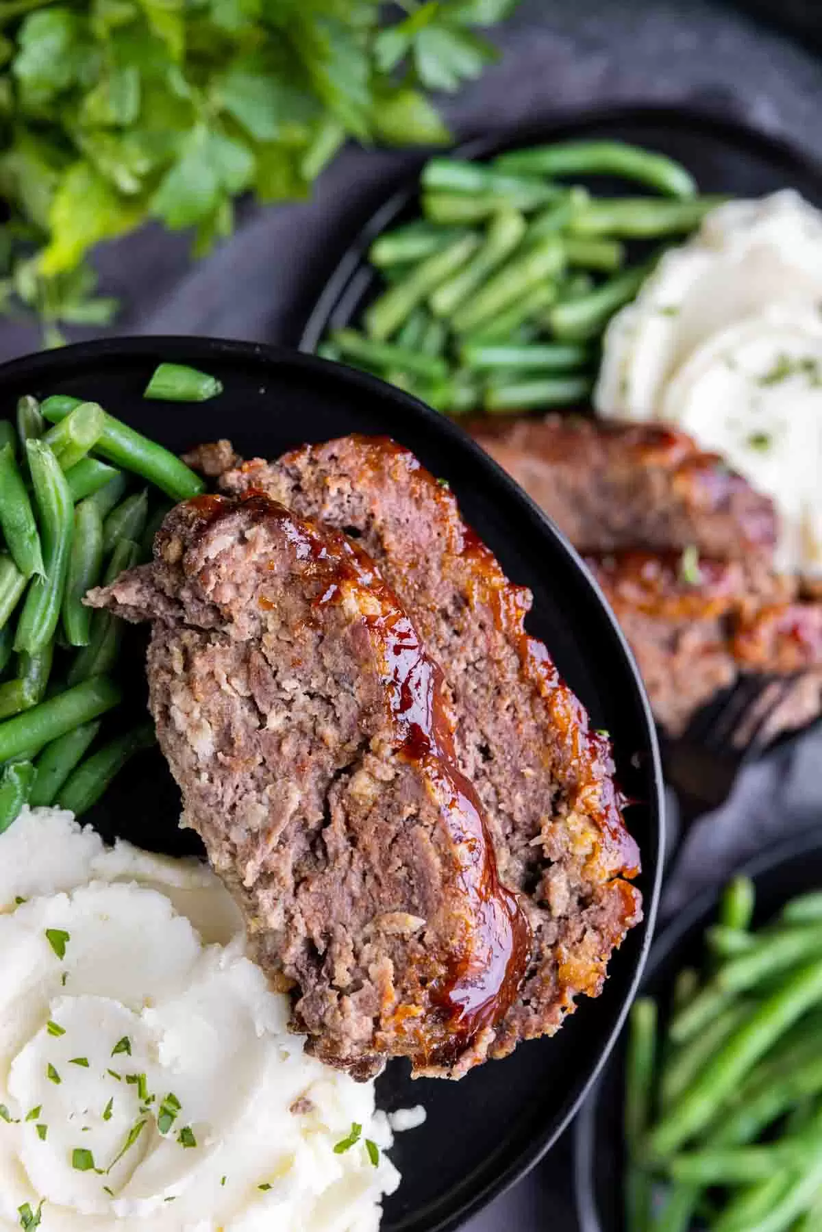 plate with Easy Meatloaf Recipe
