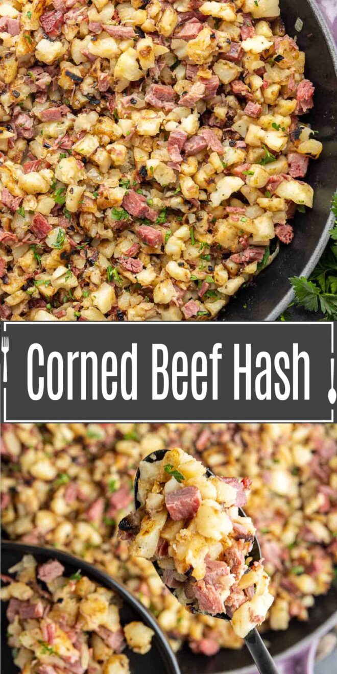 pinterest image of Corned Beef Hash
