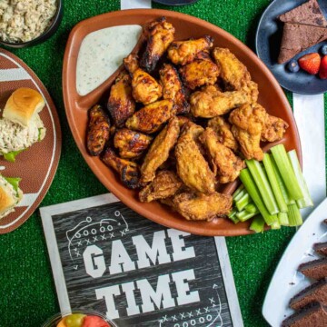 Game day food on a table