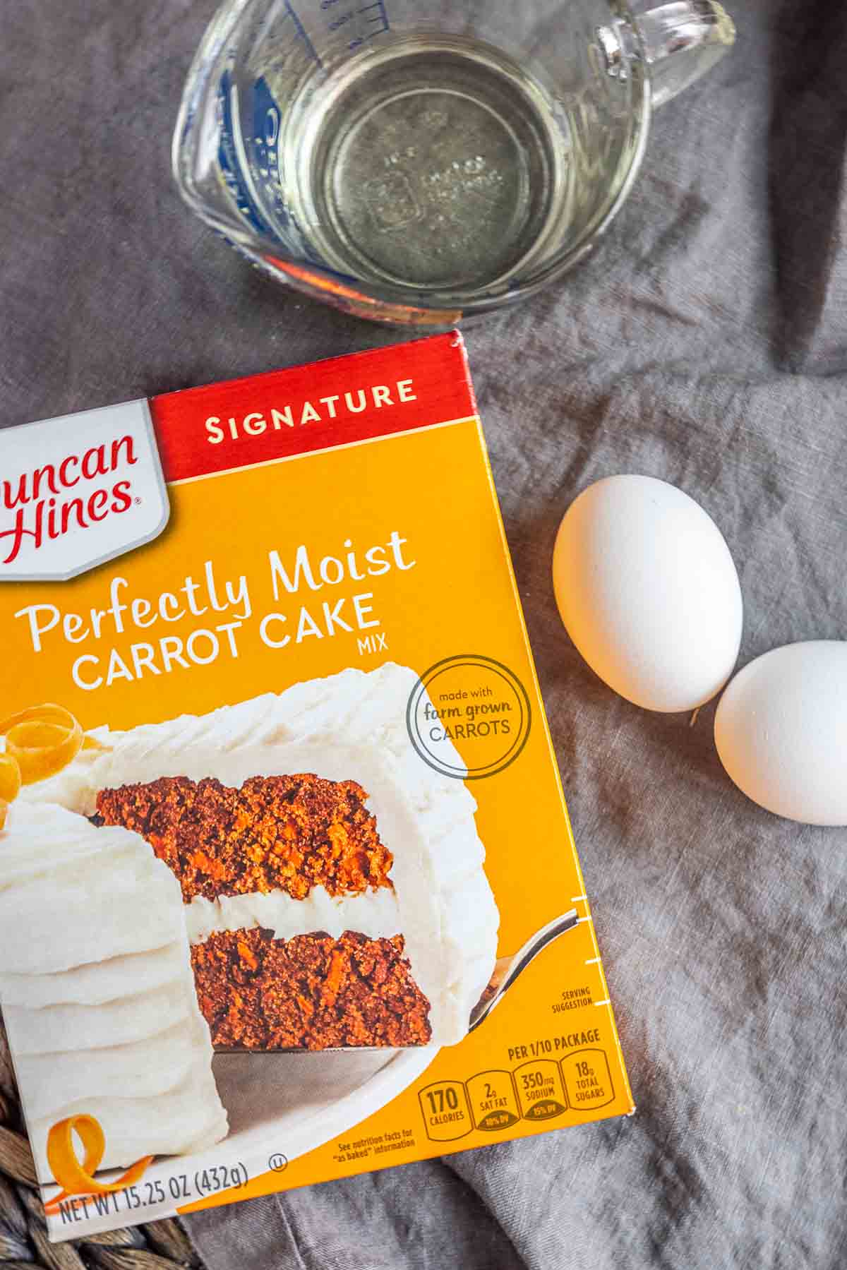 ingredients to make Carrot Cake Mix Cookies